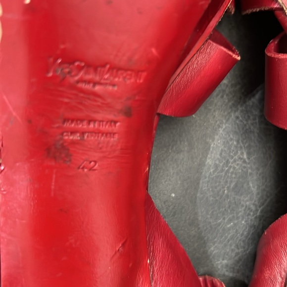 YSL Red River Gauche Heels Sz 42 or 12 - Picture 12 of 14